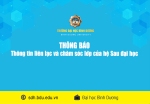 Thông tin liên lạc và chăm sóc lớp của hệ Sau đại học