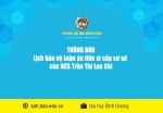 Thông báo lịch bảo vệ Luận án tiến sĩ cấp cơ sở của NCS Trần Thị Lan Chi