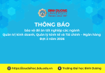 TB bảo vệ đề án tốt nghiệp các ngành  Quản trị kinh doanh, Quản lý kinh tế và Tài chính – Ngân hàng