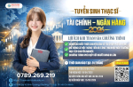 TUYỂN SINH THẠC SĨ NGÀNH TÀI CHÍNH – NGÂN HÀNG ĐỢT 1/2026