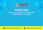 Lịch bảo vệ Chuyên đề 1 và Chuyên đề 2 của NCS Nguyễn Lương Ngân