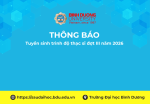 Thông báo tuyển sinh trình độ thạc sĩ đợt III năm 2026