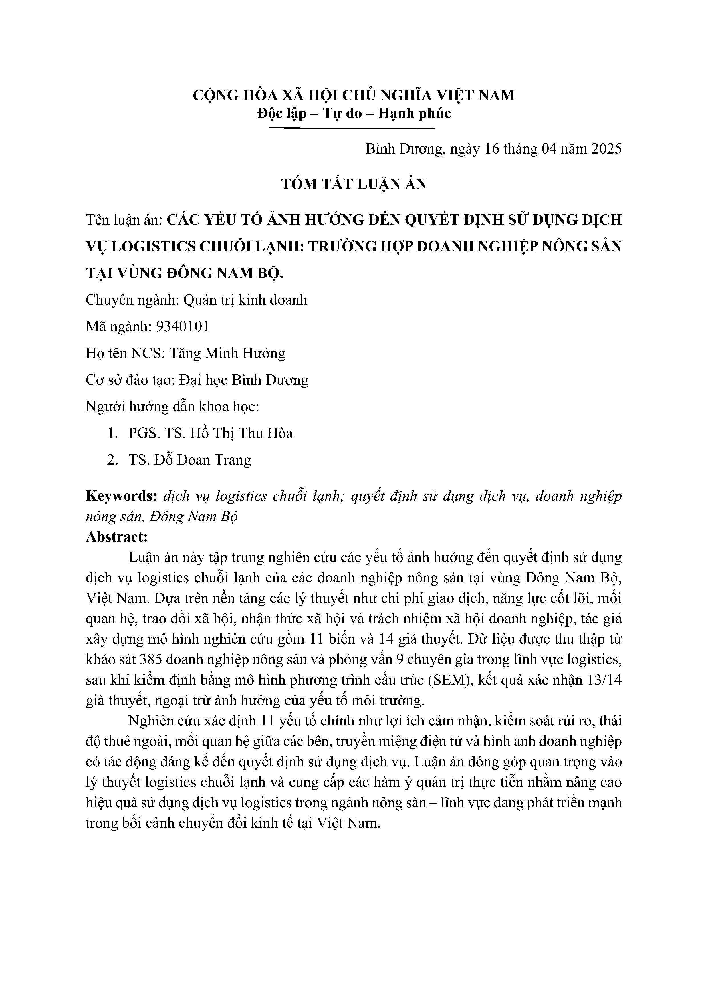 Abstract TV Tang Minh Huong update07 2025